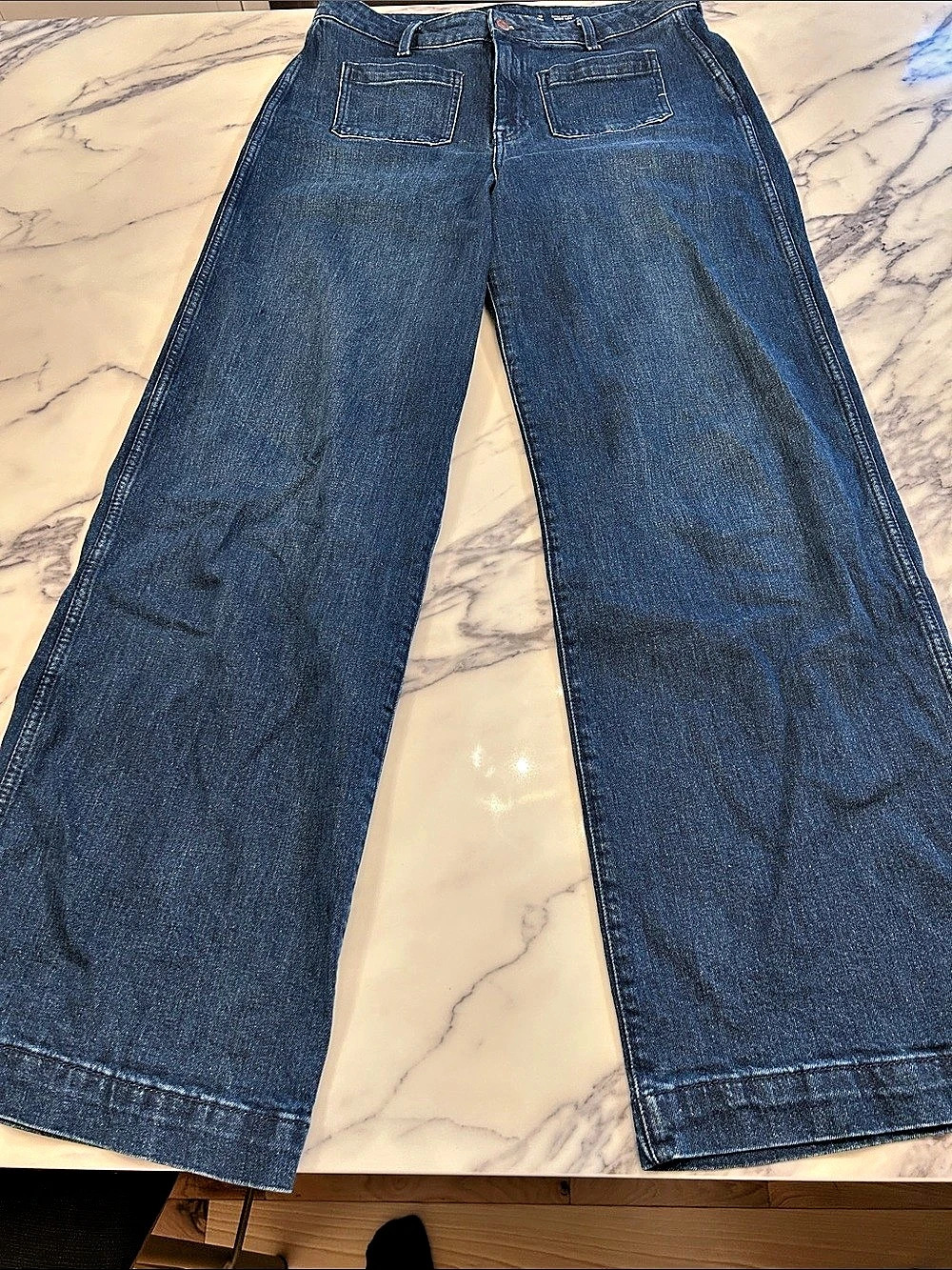 Old Navy Extra High-Rise Wide-Leg Jean Blue Size 12 Tall